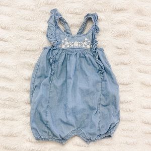 Baby Gap Chambray Shortie Romper